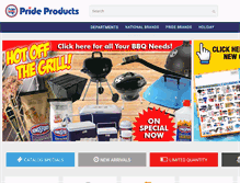 Tablet Screenshot of prideproducts.com